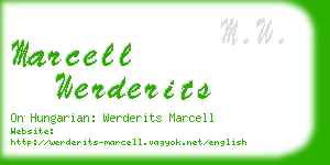 marcell werderits business card